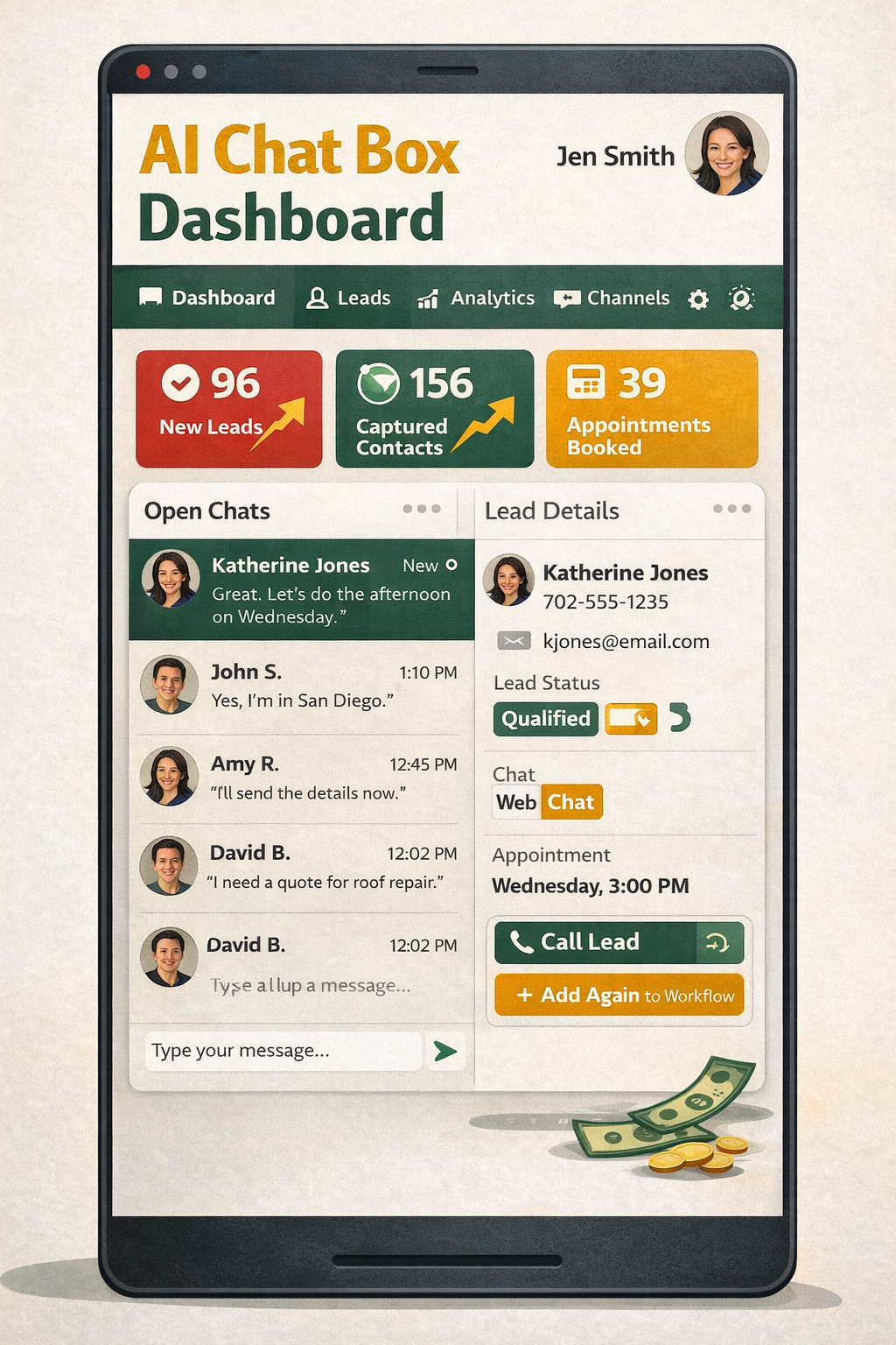 AI Chat Box Dashboard